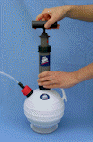 Pumping the PELA 6000 to create a vacuum